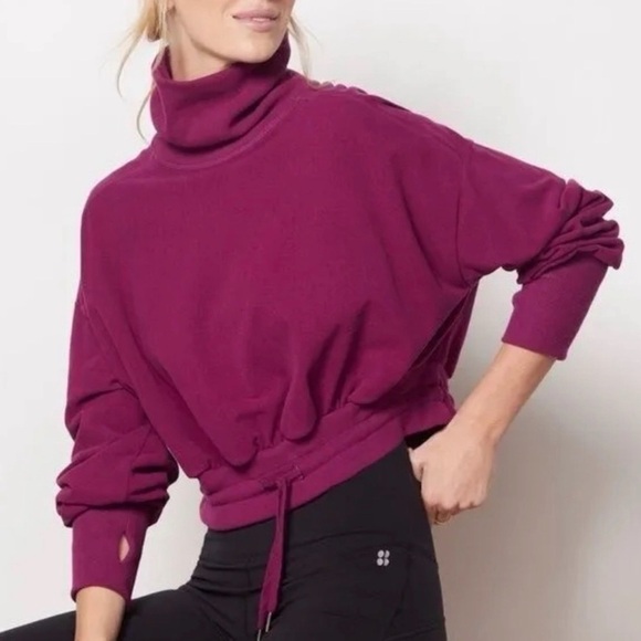 Sweaty Betty Tops - Sweaty Betty Melody Luxe Fleece Long Sleeve Turtleneck Sweatshirt Size 6